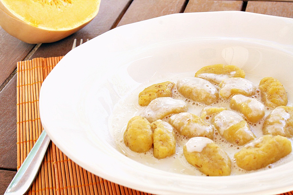 Recepta: Nyoquis de carbassa amb salsa gorgonzola
