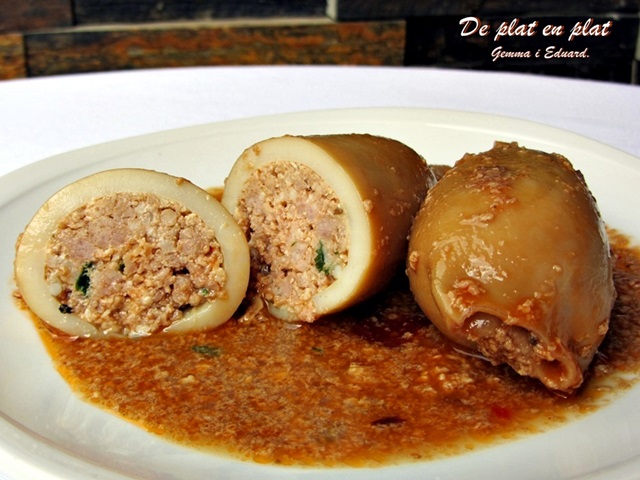 Recepta calamars farcits