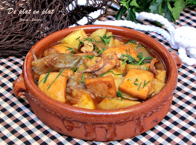 Estofat de sípia amb patates